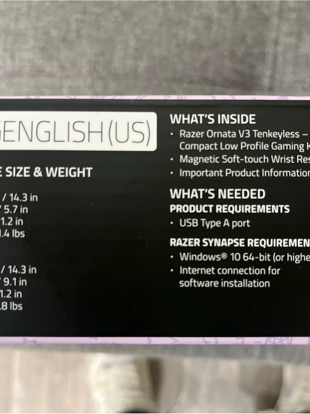 Razer Kuromi Purple and Black Tenkeyless Mechanical Keyboard